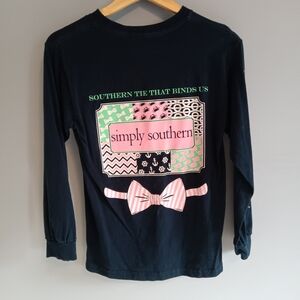 Simply Southern Long Sleeve Navy Tee